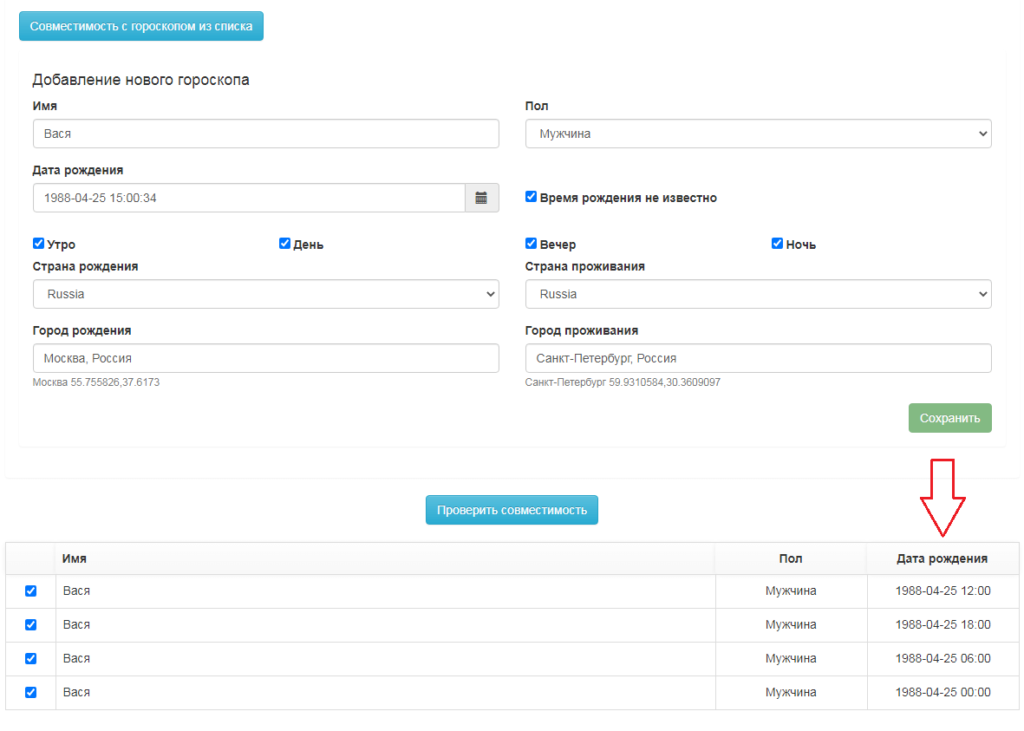 Астрология совместимости